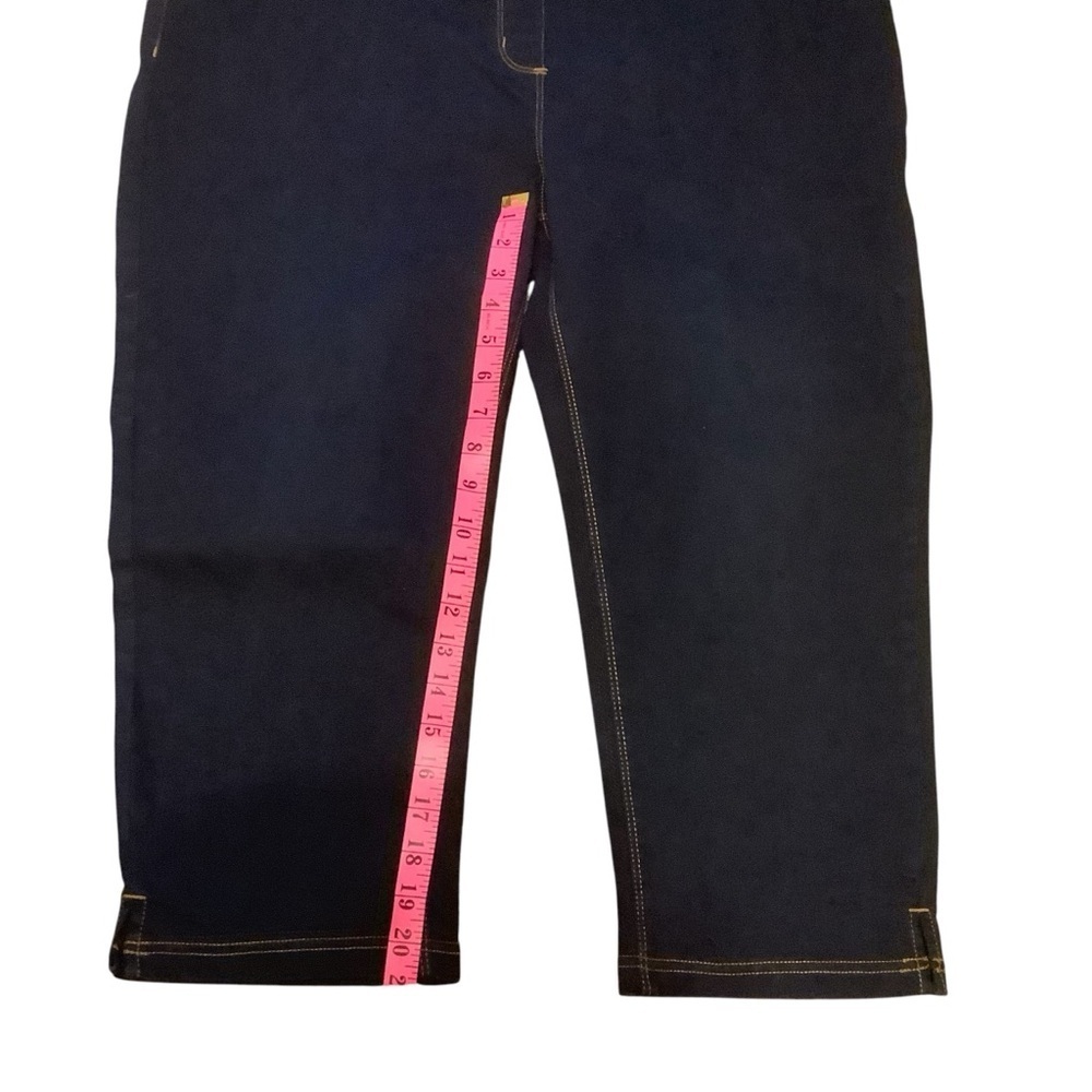 BELLINA CROPPED DARK WASH PULL UP JEANS/ Size XXL - Picture 7 of 8